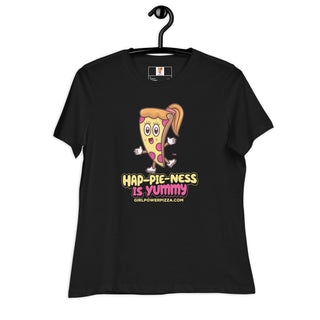 Hap-Pie-Ness Is Yummy - Girl Power Pizza - Women's T-Shirt