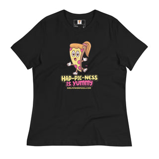 Hap-Pie-Ness Is Yummy - Girl Power Pizza - Women's T-Shirt