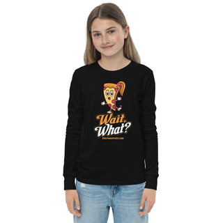 Wait, What? - Girl Power Pizza - Girl's Long Sleeves - Girl Power Pizza