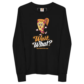 Wait, What? - Girl Power Pizza - Girl's Long Sleeves - Girl Power Pizza