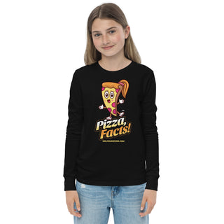 Pizza Facts! -Girl Power Pizza - Girl's Long Sleeves - Girl Power Pizza