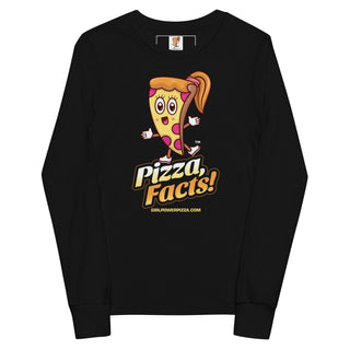 Pizza Facts! -Girl Power Pizza - Girl's Long Sleeves - Girl Power Pizza