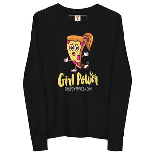 Girl Power - Girl Power Pizza - Girl's Long Sleeves - Girl Power Pizza