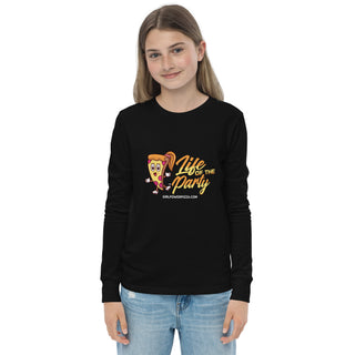 Life Of The Party - Girl Power Pizza - Girl's Long Sleeves - Girl Power Pizza