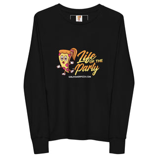 Life Of The Party - Girl Power Pizza - Girl's Long Sleeves - Girl Power Pizza