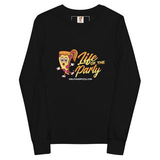 Life Of The Party - Girl Power Pizza - Girl's Long Sleeves - Girl Power Pizza