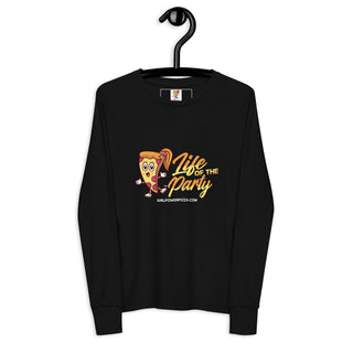 Life Of The Party - Girl Power Pizza - Girl's Long Sleeves - Girl Power Pizza