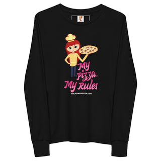 My Pizza My Rules - Girl Power Pizza - Girl’s Long Sleeves - Girl Power Pizza