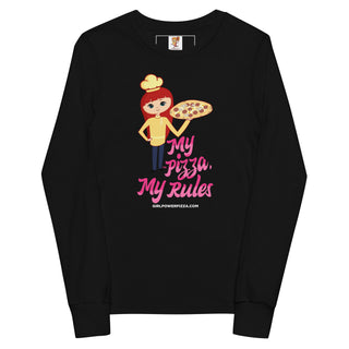 My Pizza My Rules - Girl Power Pizza - Girl’s Long Sleeves - Girl Power Pizza