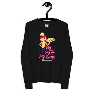 My Pizza My Rules - Girl Power Pizza - Girl’s Long Sleeves - Girl Power Pizza