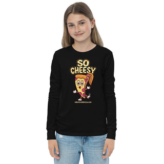 So Cheesy - Girl Power Pizza - Girl's Long Sleeves - Girl Power Pizza