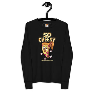 So Cheesy - Girl Power Pizza - Girl's Long Sleeves - Girl Power Pizza