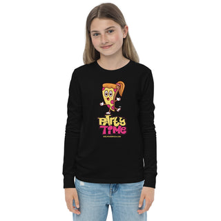 Party Time - Girl Power Pizza - Girl's Long Sleeves - Girl Power Pizza