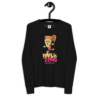 Party Time - Girl Power Pizza - Girl's Long Sleeves - Girl Power Pizza