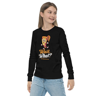 Wait, What? - Girl Power Pizza - Girl's Long Sleeves - Girl Power Pizza