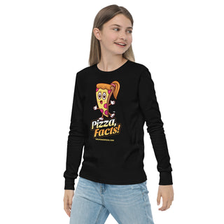 Pizza Facts! -Girl Power Pizza - Girl's Long Sleeves - Girl Power Pizza