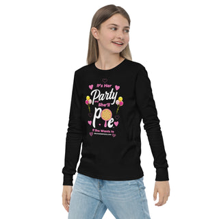 It’s Her Party And She'll Pie If Want To - Girl Power Pizza - Women's Long Sleeve - Girl Power Pizza