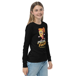 Pizza Facts! -Girl Power Pizza - Girl's Long Sleeves - Girl Power Pizza