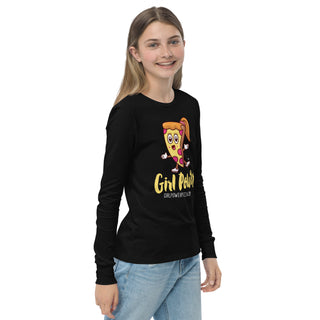 Girl Power - Girl Power Pizza - Girl's Long Sleeves - Girl Power Pizza