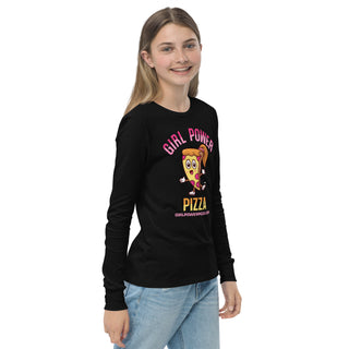 Girl Power Pizza - Girl Power Pizza - Girl's Long Sleeves - Girl Power Pizza