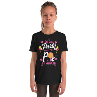 It’s My Party And I’ll Pie If Want To - Girl Power Pizza - Girl's T-Shirt - Girl Power Pizza